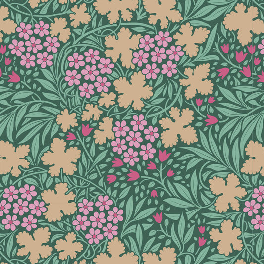 100539 Autumnbloom Sage - Tilda Hibernation - Available at - 2 Sew Textiles - Art quilt fabric supplies