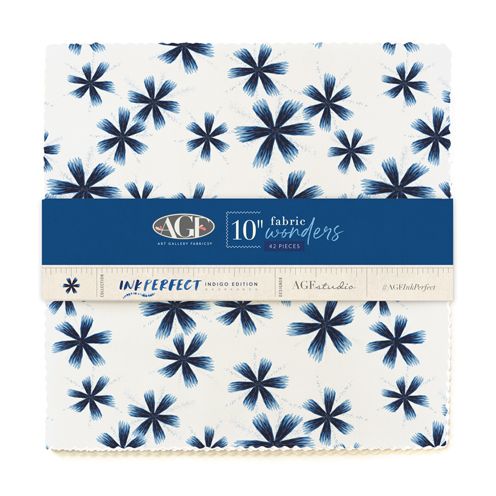 10" fabric stack 42 pieces - Inkperfect by Art gallery Fabrics a beautiful collection reminiscent of ancient japanese textile techniques available at 2 Sew Textiles Art Quilt Supplies