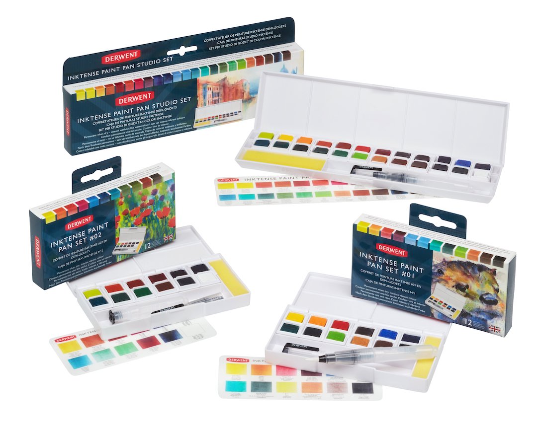 Derwent Inktense Paint Pan Sets