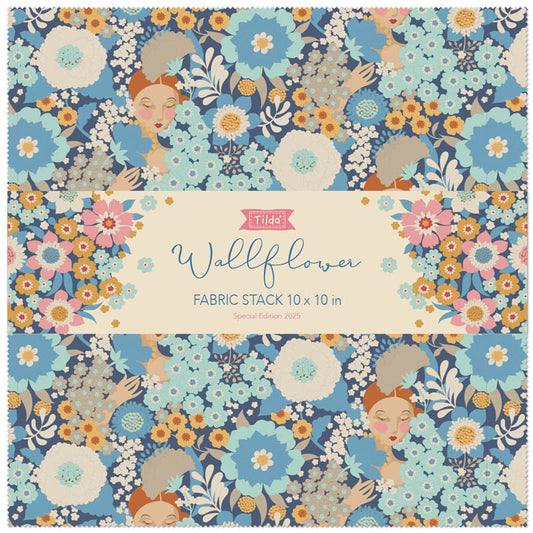 Tilda WALLFLOWER fabric Collection - Pre Cuts - 10" LAYER CAKE Fabric Stack