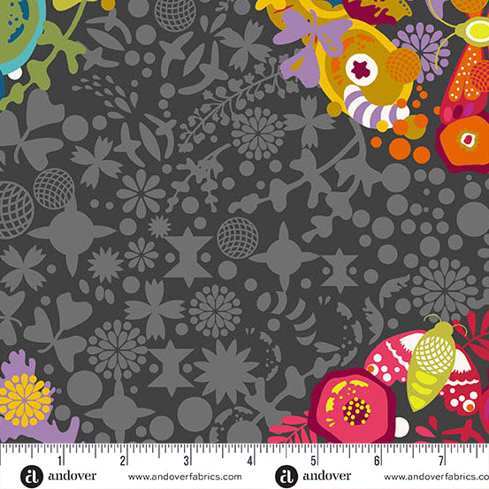 Alison Glass - Colorwheel in Art theory Day Night - quilt fabric collection available at Brisbane Australia online fabric store art quilt supplies 2 sew textiles. colour fun fabrics, featuring moths and flowers and other lovely nuances. Great as border, binding and feature fabrics, but also wonderful as a cushions and round table mats.