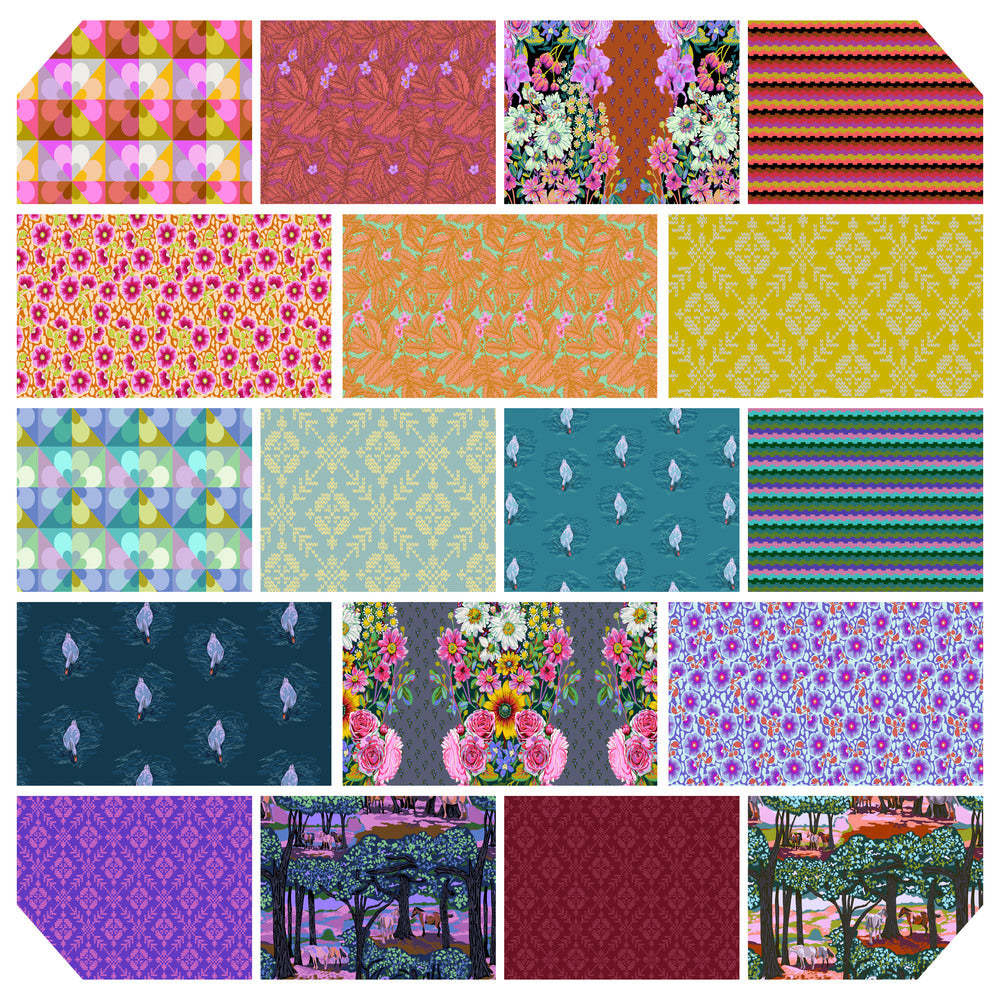 fabric layout 10" inch layer cake stack Good gracious quilt fabric collection by Anna Maria for Freespirit fabrics available at 2 sew textiles art quilt supplies.