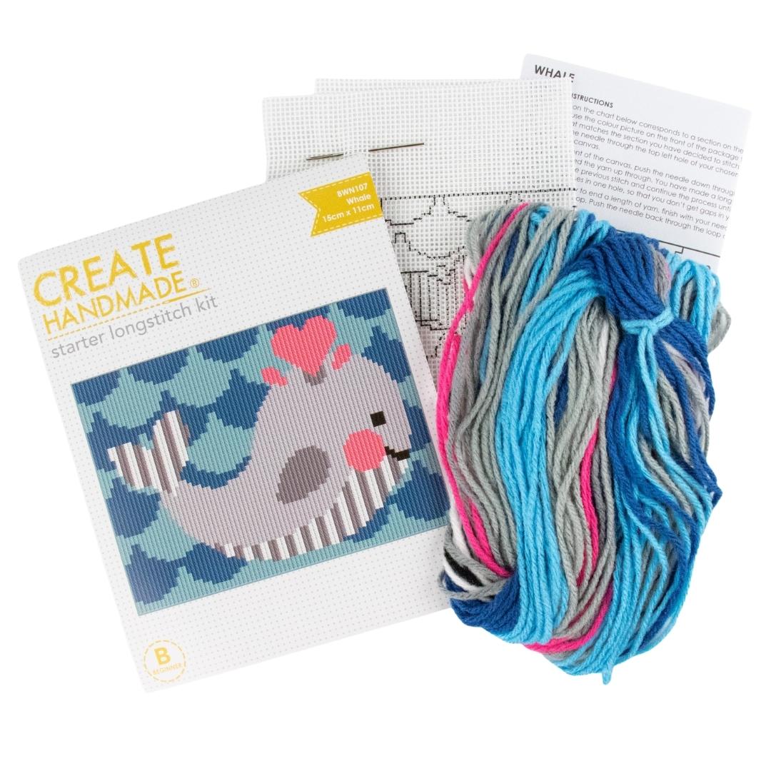 kit whate longstitch Stitchery kits great gift stocking stuffers by Create Handmade Kits complete available at 2 sew textiles art quilt supplies