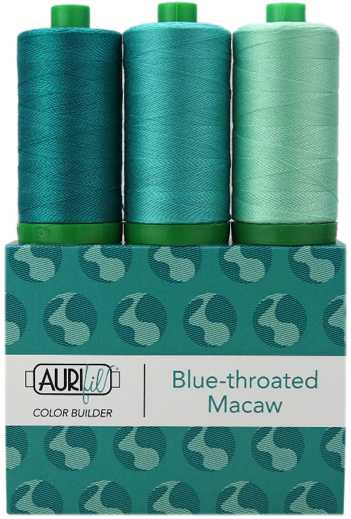  thread collection - Aurifil Thread Collection Endangered Animals 3 reels of 40Wt Foundation Paper pieced pattern and 3 solid fabric