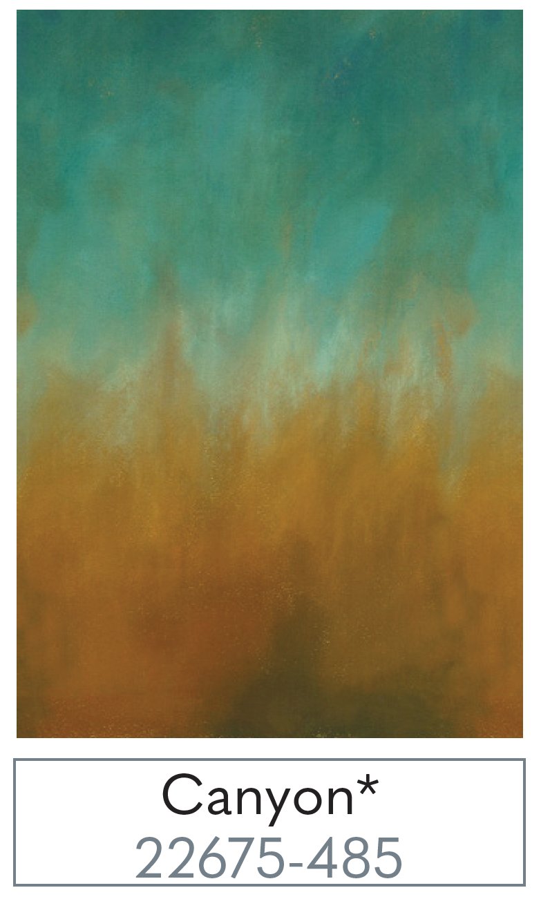 Color swatch labeled 'Canyon' with a gradient of blue and orange tones.