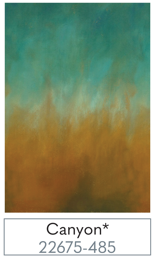 Color swatch labeled 'Canyon' with a gradient of blue and orange tones.