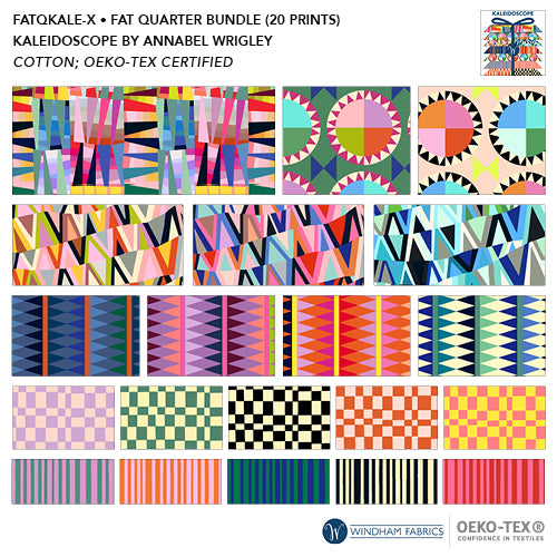 Kaleidoscope Fabric Collection by Annabelle Wrigley for Windham Fabrics + free pattern