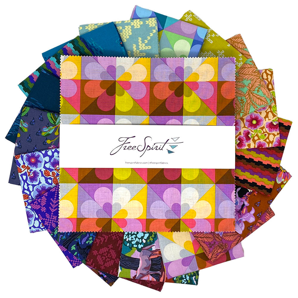 10" inch layer cake stack Good gracious quilt fabric collection by Anna Maria for Freespirit fabrics available at 2 sew textiles art quilt supplies.