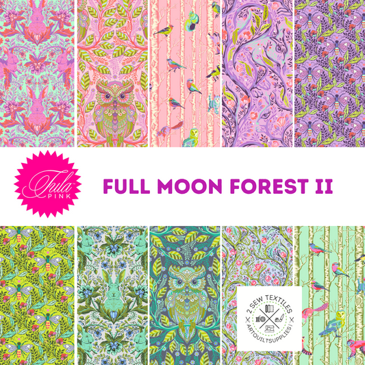 FULL MOON FOREST II - Tula Pink - 10 Designs Fabric bundle - Free Shipping