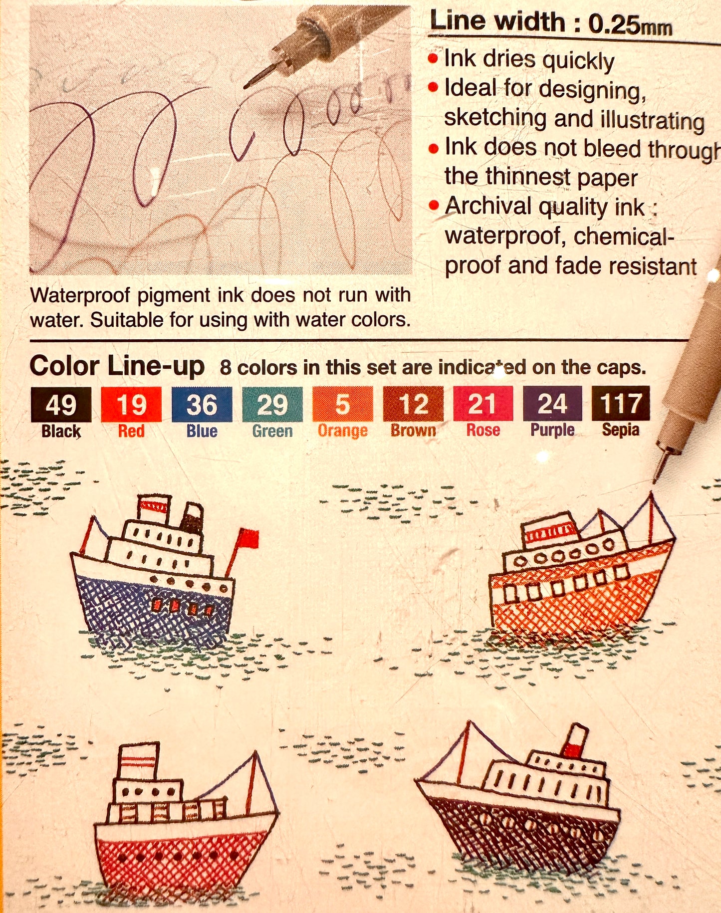 Pigma Micron artist pens by Sakura