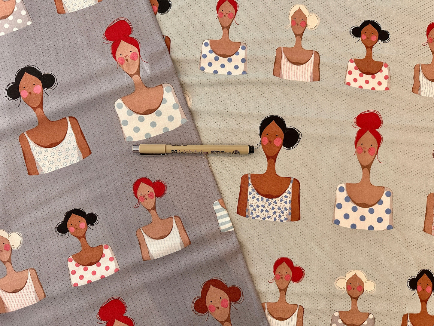 Tilda - Cotton Beach Me and My Friend 60cm unit - 4 rows of ladies
