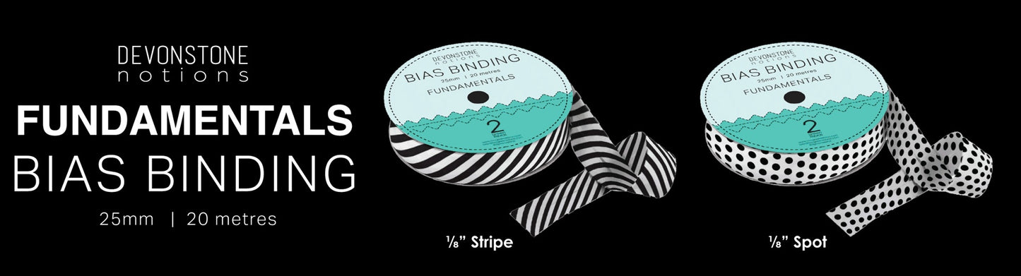 BIAS Binding Fabric - 2.5 - Spots - Stripes - Devonstone