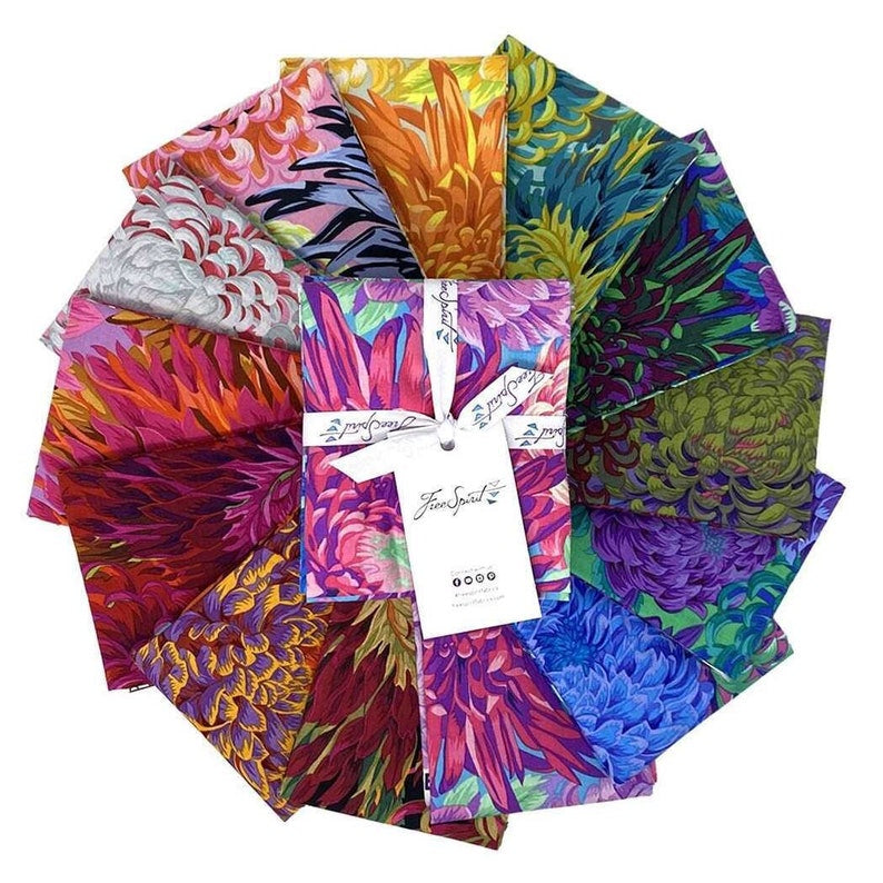 Japanese Chrysanthemum Half Yard Bundle - Philip Jacob Classics for FreeSpirit art quilt aupplies 2 sew textiles
