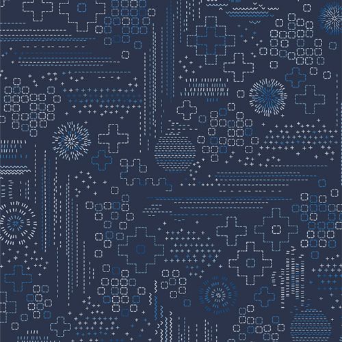 sashiko Inkperfect by Art gallery Fabrics a beautiful collection reminiscent of ancient japanese textile techniques available at 2 Sew Textiles Art Quilt Supplies