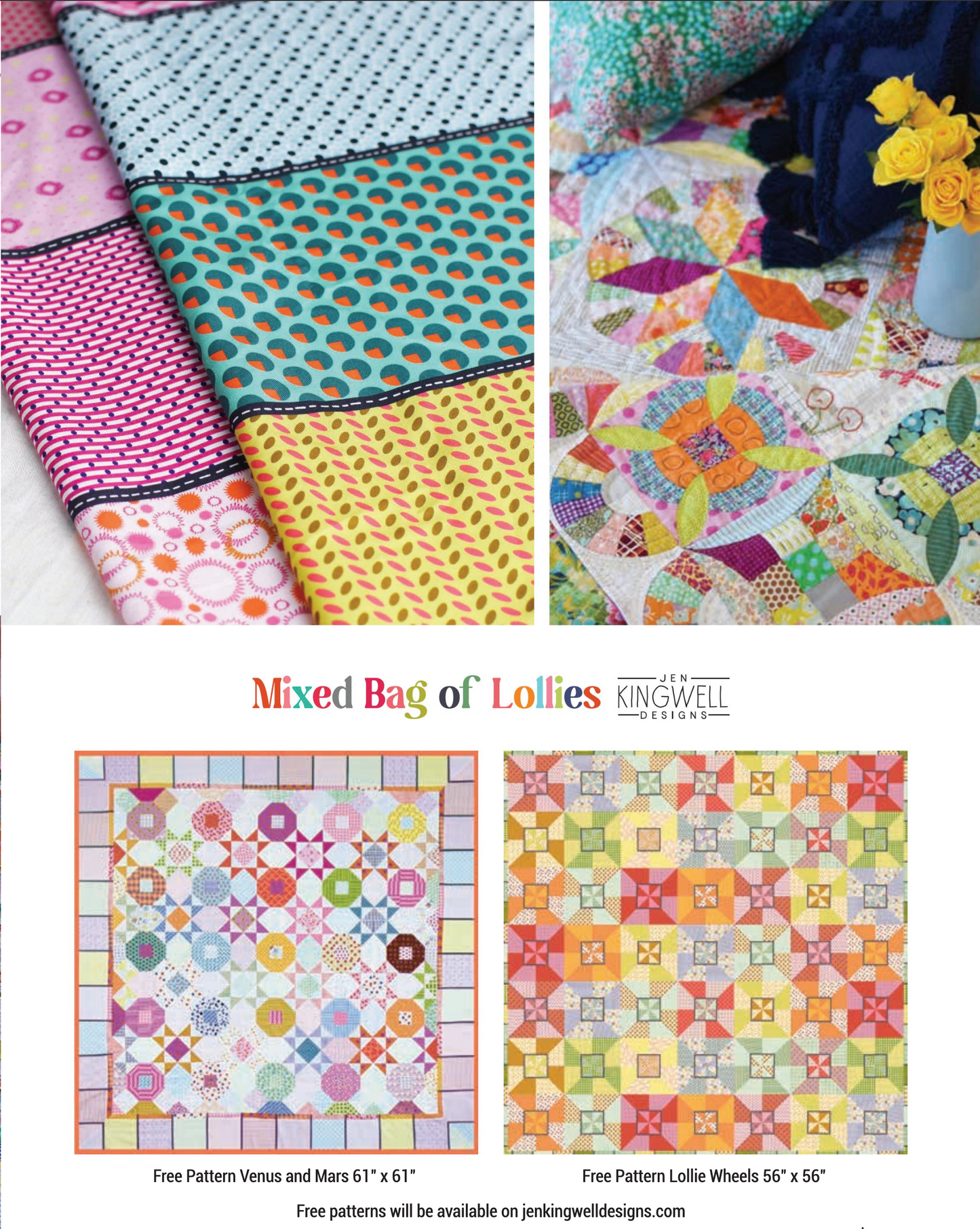 Jen Kingwell's Mixed Bag Lollies - 2.5 inch Jelly Roll