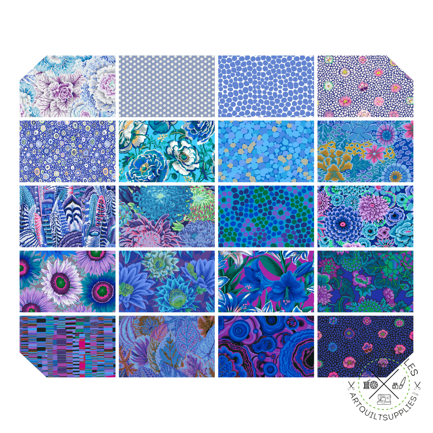 Lake kaffe fassett collective quilting fabric 5" charm pack - 2 Sew textiles art quilt supplies