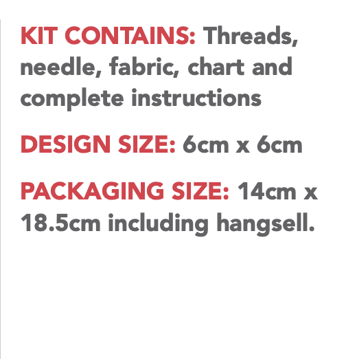 CROSS STITCH Stitchery kits great gift stocking stuffers by Create Handmade Kits complete available at 2 sew textiles art quilt supplies -