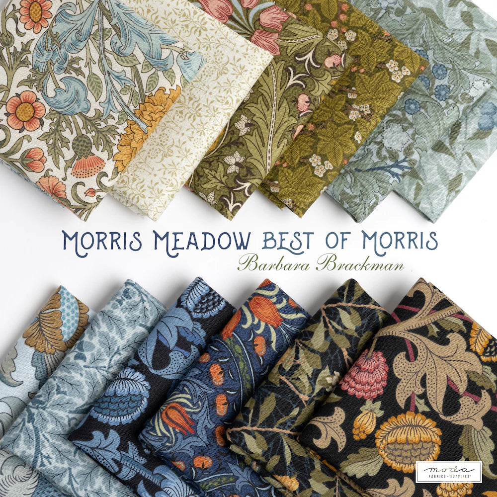 - William Morris Meadow Quilt fabric at 2 sew textiles art quilt supplies Barbara Brackman