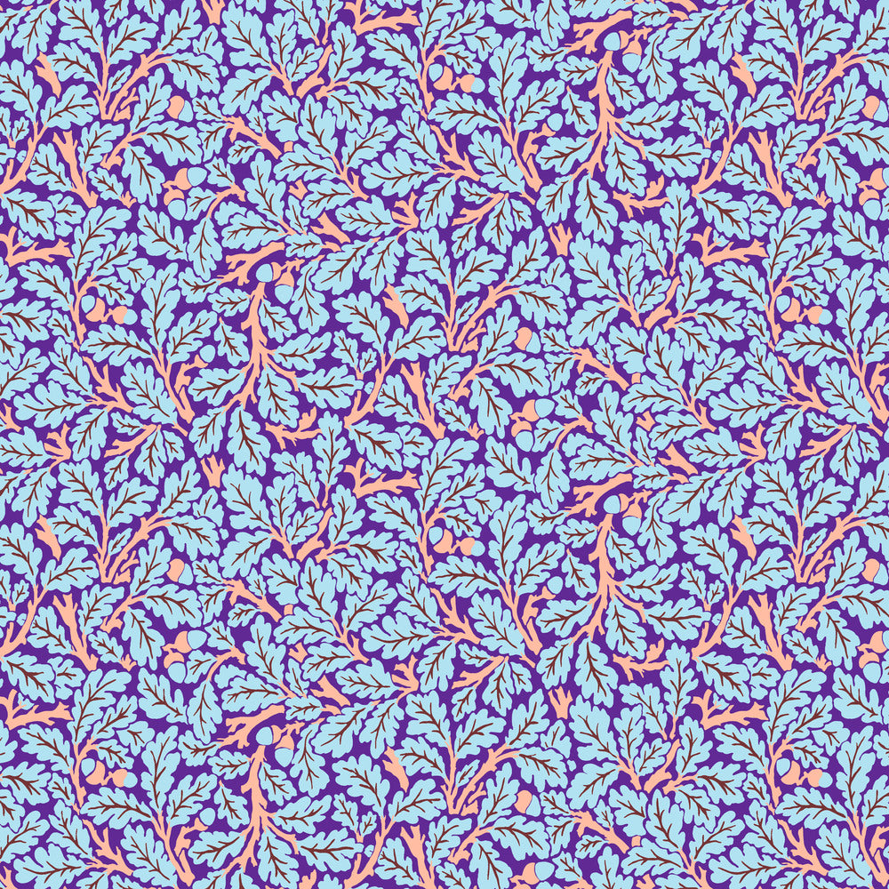 Kaffe x Morris & Co for FreeSpirit - OAK PURPLE