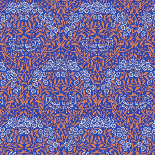 Kaffe x Morris & Co for FreeSpirit  - MICHELMAS DAISY COBALT