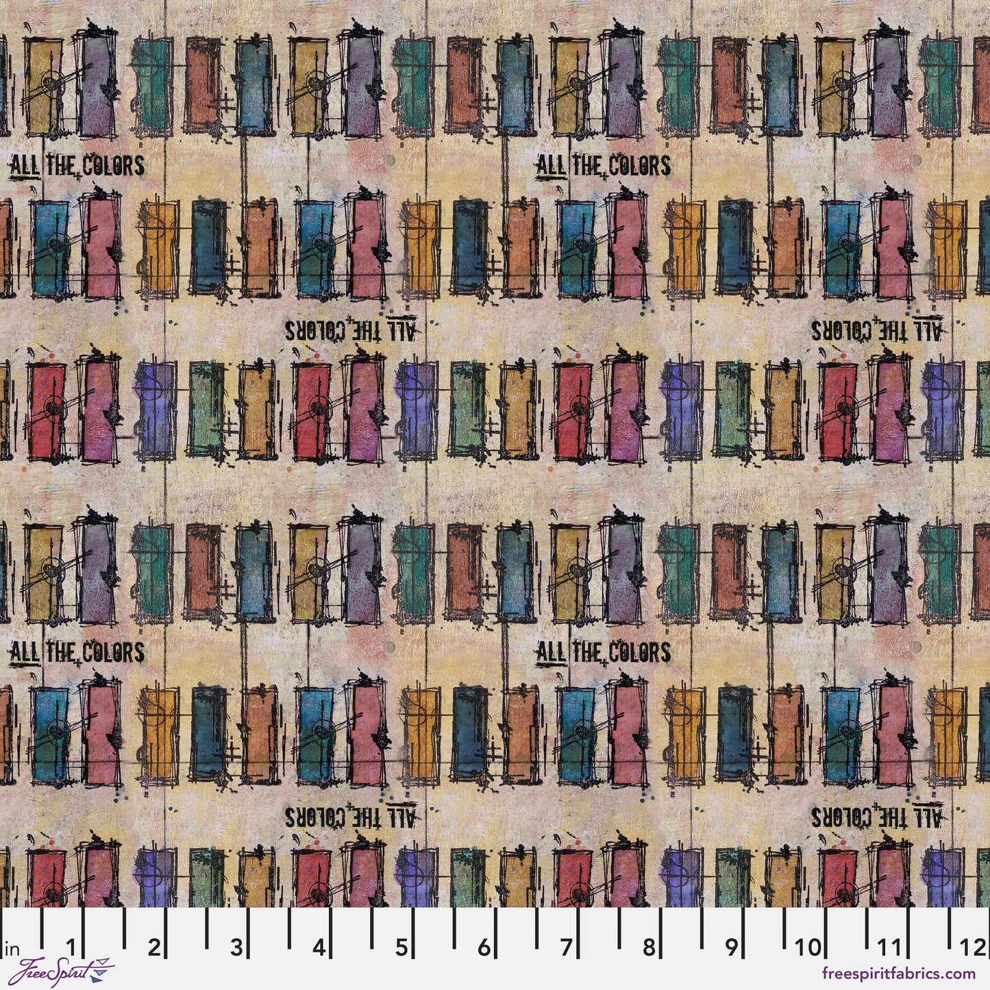 Seth Apter Live Out Loud quilt fabric collection available at 2 sew textiles art quilt supplies ALL THE COLORS - Prism
