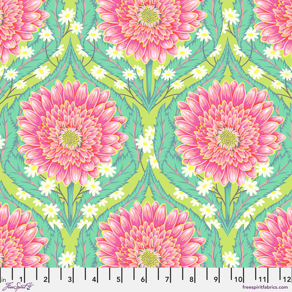 With ruler PWTP235 MOON BEAM - Daisy and Confused - untamed fabric collection by Tula pink at 2sew textiles - art quilt supplies