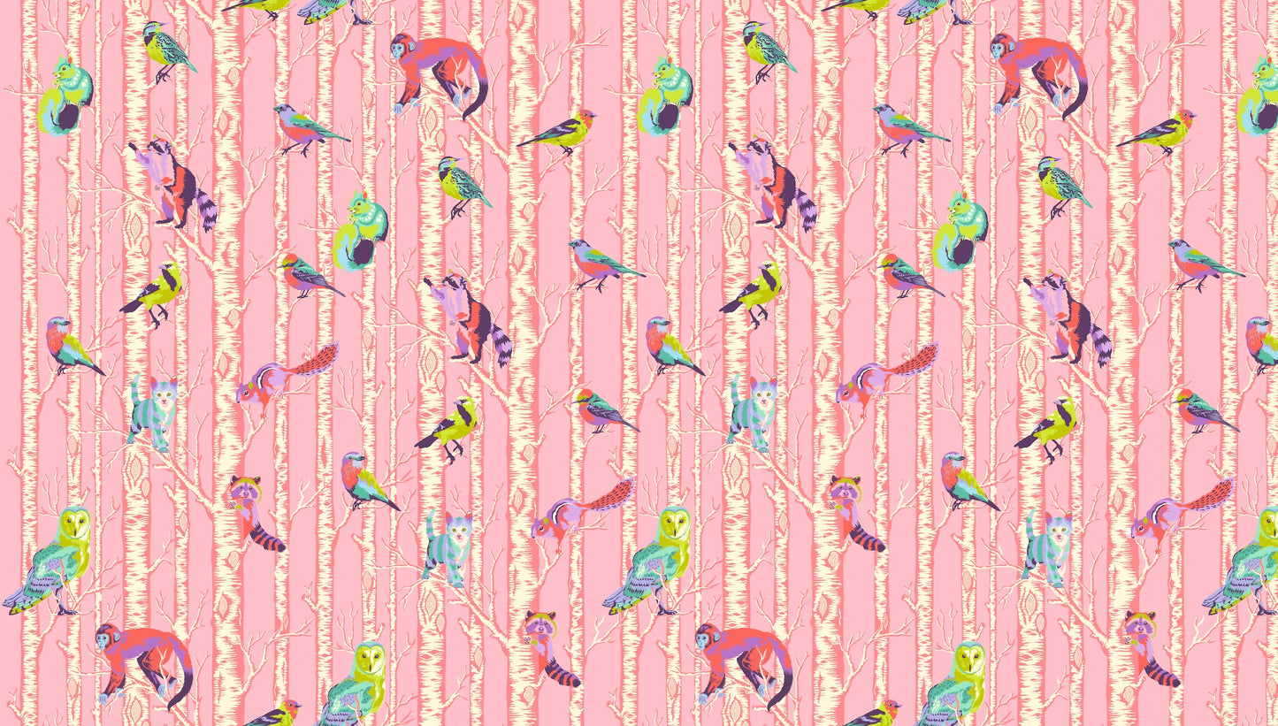 FULL MOON FOREST II - Tula Pink - Family Forest - HONEY per half metre