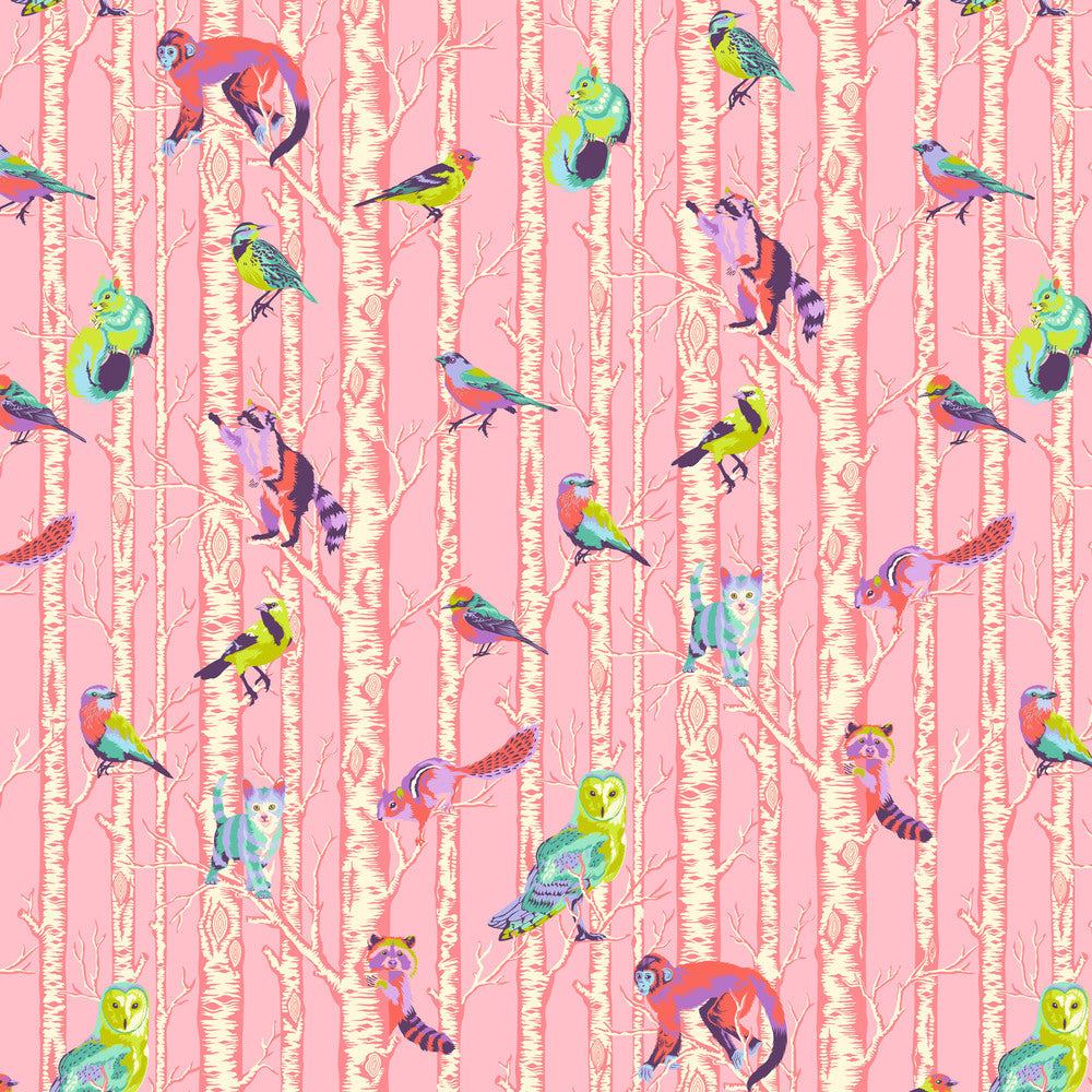 FULL MOON FOREST II - Tula Pink - Family Forest - HONEY per half metre