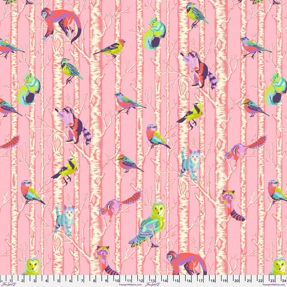 FULL MOON FOREST II - Tula Pink - Family Forest - HONEY per half metre