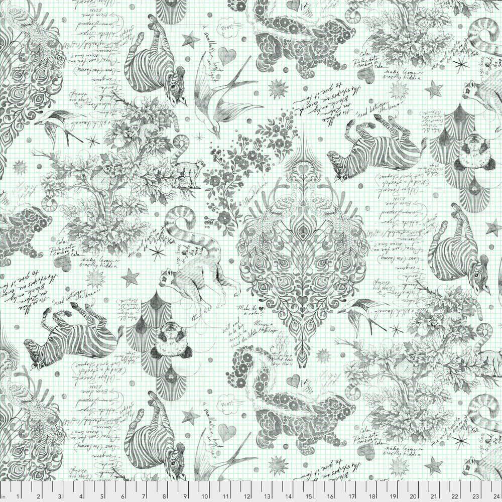 detail Sketchy.. a look into the mind of design  in paper by Tula Pink Linework for Free Spririt with a free pattern available at 2 sew textiles art quilt supplies