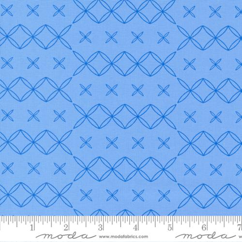 Blueberry soda colour - Rainbow sherbet with fun quilty design by Sarah Ditty for Moda Fabric at 2 Sew Textiles Art Quilt Supplies