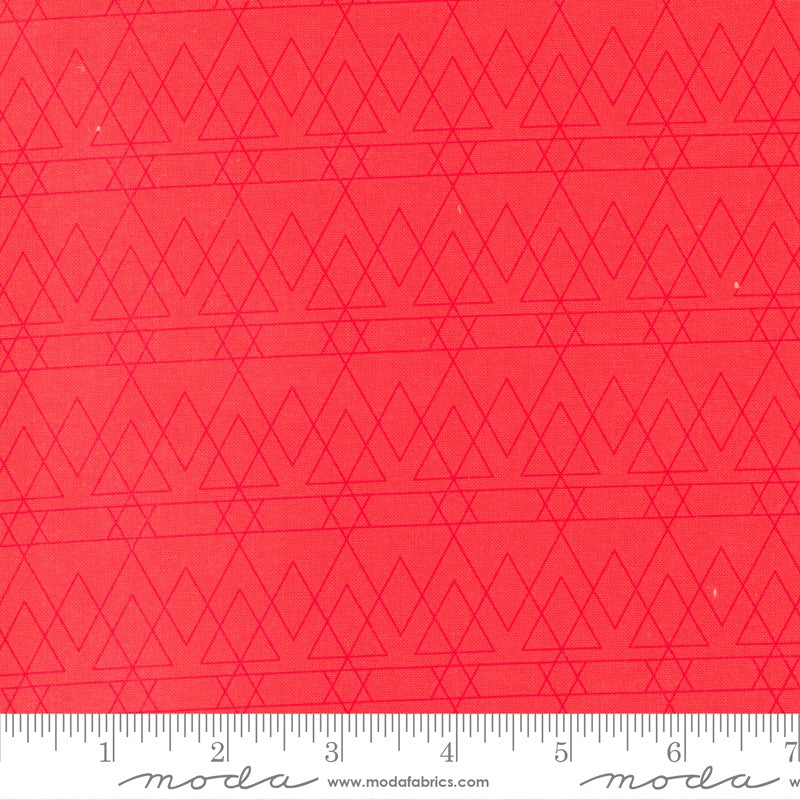 red mandarin colour - Rainbow sherbet with fun quilty design by Sarah Ditty for Moda Fabric at 2 Sew Textiles Art Quilt Supplies
