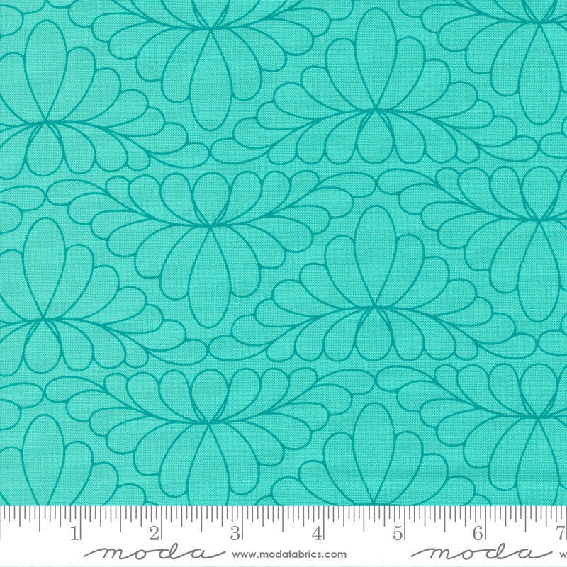 pistachio blue green colour - Rainbow sherbet with fun quilty design by Sarah Ditty for Moda Fabric at 2 Sew Textiles Art Quilt Supplies