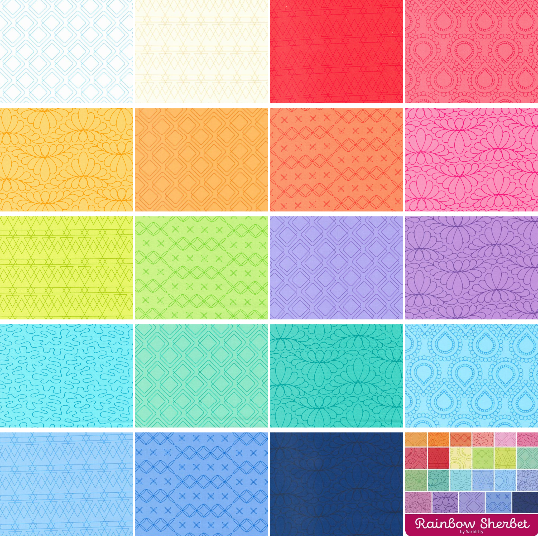 Rainbow Sherbet by saraditty available at 2 sew textiles - art quilt supplies... colours
