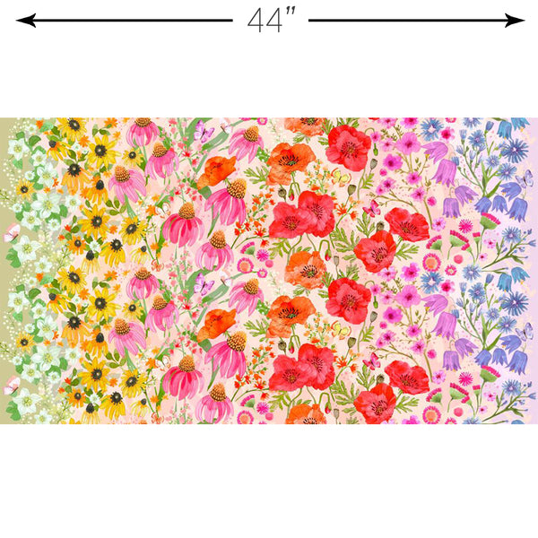 Superbloom ombre floral quilt fabric by Robin Pickens available at 2 sew textiles art quilt supplies.
colour way - Pastel
edge to edge design
