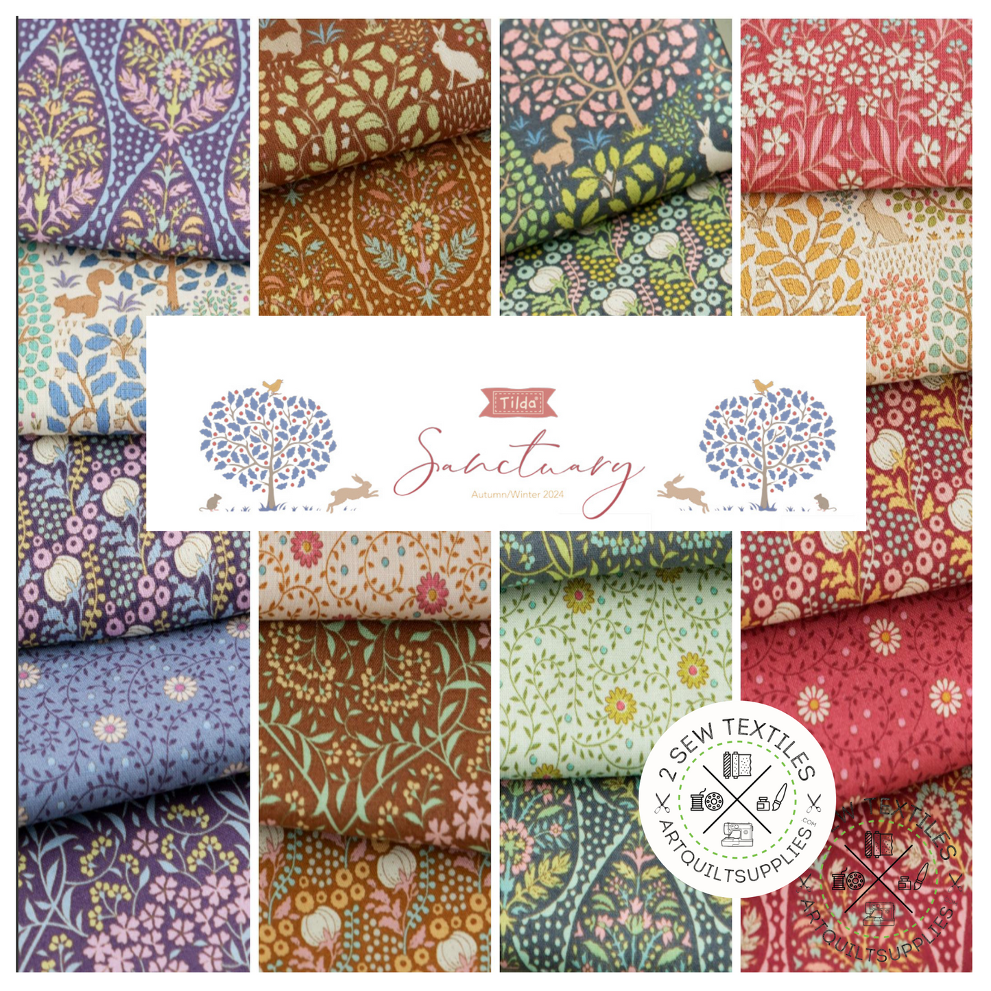 Tilda SANCTUARY fabric Collection - Pre Cuts - Fat Quarter Bundle