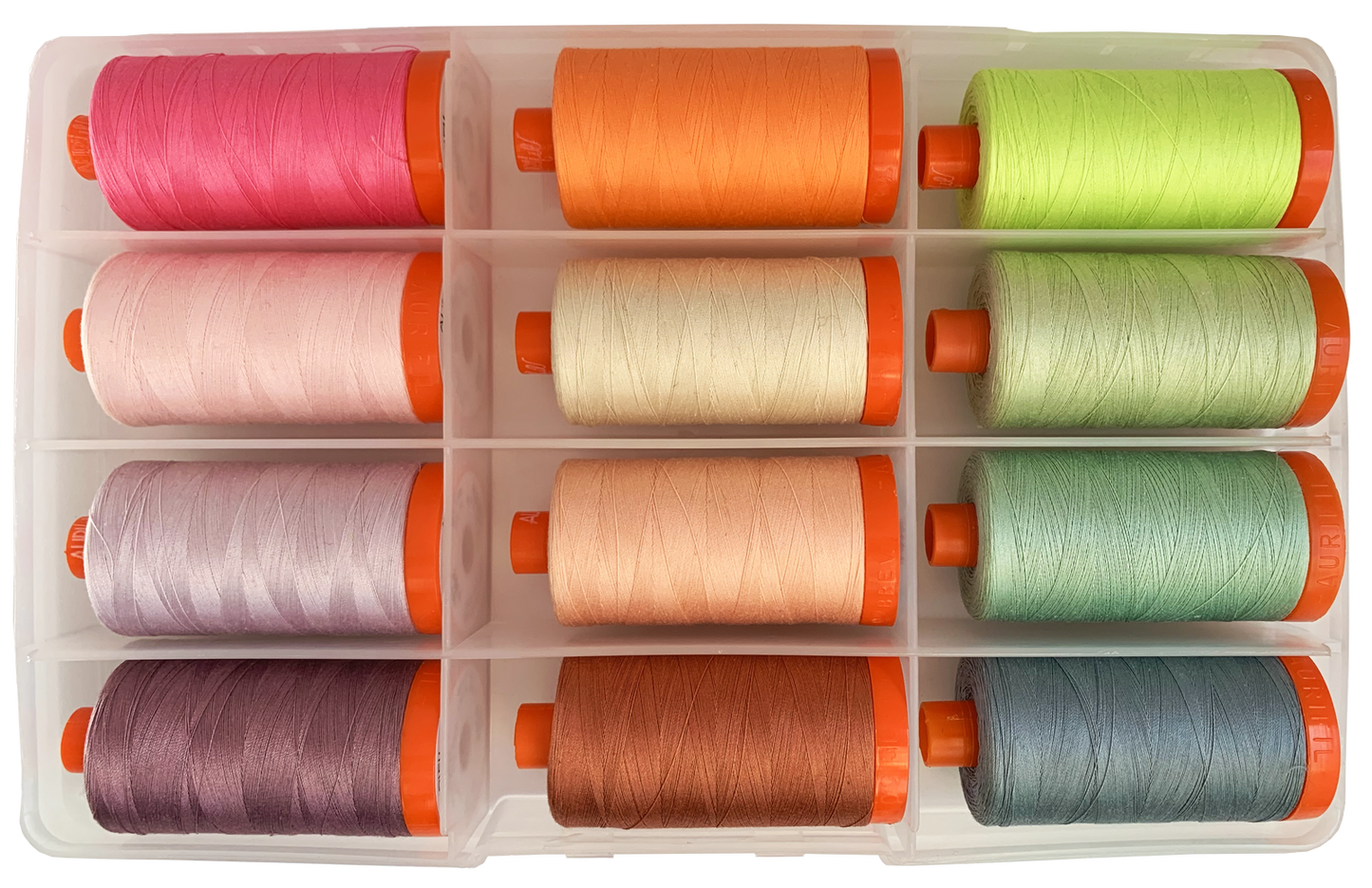 Neons & Neutrals (12 Large Spools) by Tula Pink - Aurifil Designer Collection