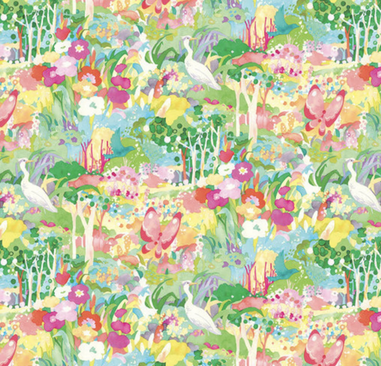 whimsy wonderland rainbow scenic fabric by MoMo for Moda at 2 Sew Textiles art quilt supplies