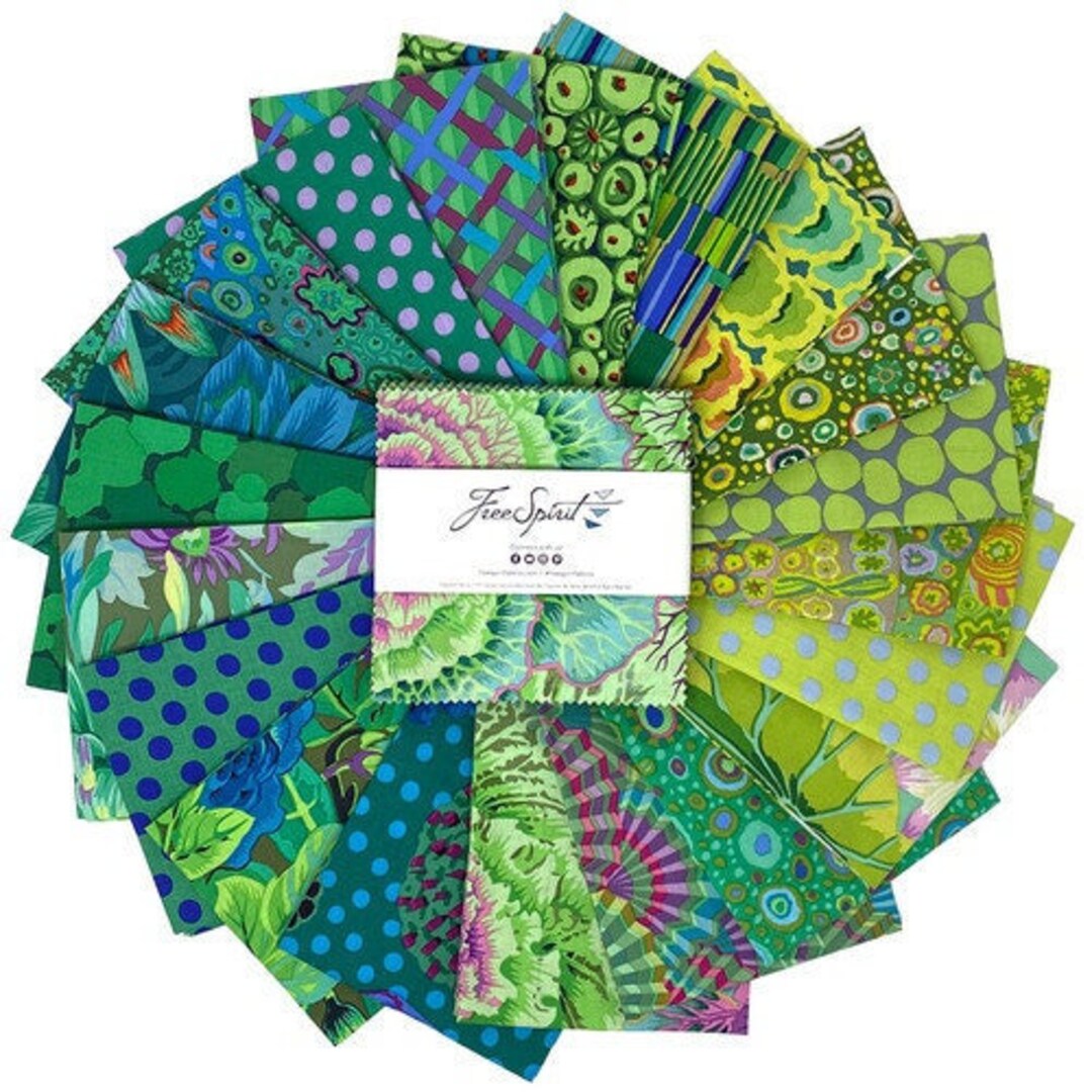 Meadow kaffe fassett collective 5" charm pack - 2 Sew textiles art quilt supplies