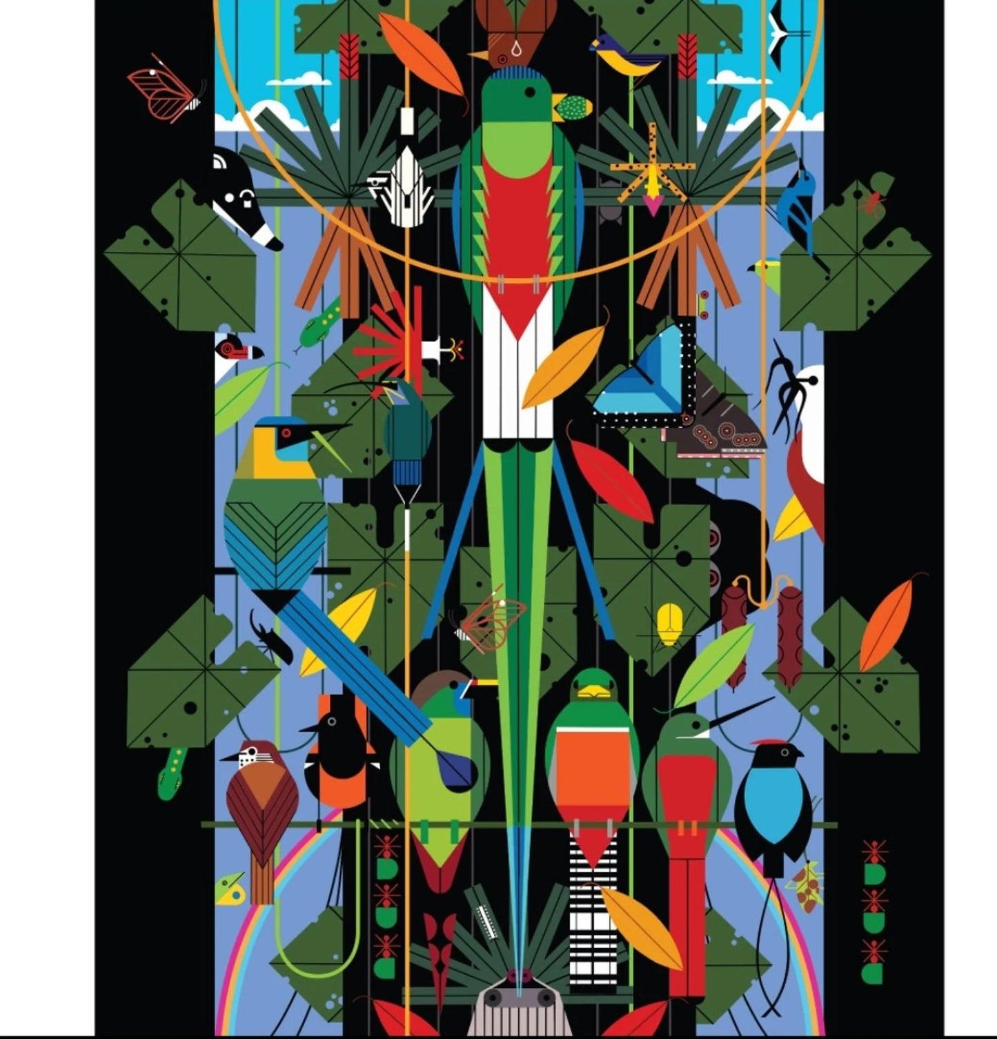 Charley Harper Monteverde Habitat - 9 Fat Quarter Bundle + Panel