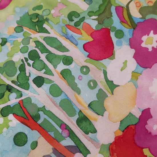 video whimsy wonderland rainbow scenic fabric by MoMo for Moda at 2 Sew Textiles art quilt supplies