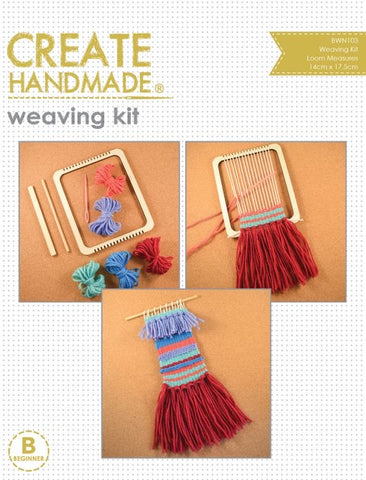 Weaving kit from Create Handmade for beginners great gift stocking stuffer bwn103 Kit complete available at 2 sew textiles art quilt supplies
