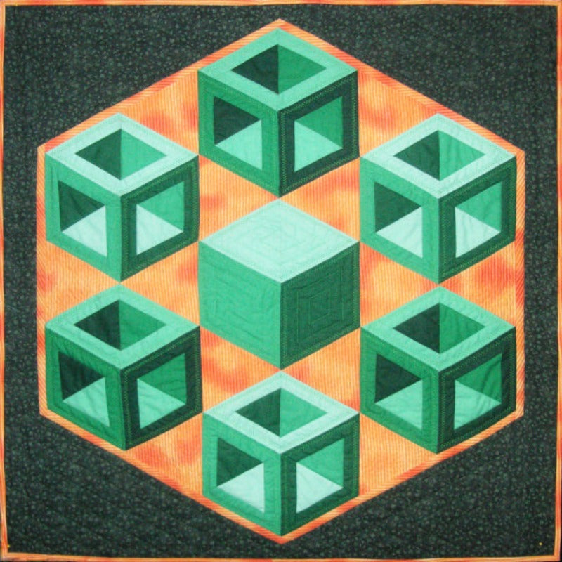 Geometric 3D Boxes - Quilt Pattern – ART QUILT SUPPLIES - 2 Sew Textiles geometric-3d-boxes-quilt-pattern-art-quilt-supplies-2-sew-textiles
