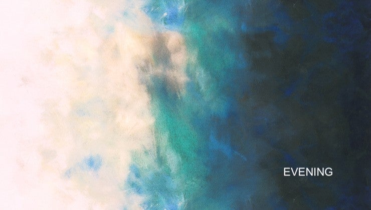 FULL WIDTH Evening fabric Jennifer Sampou sky fabrics blue ombré quilting art quilt supplies available at 2 sew textiles