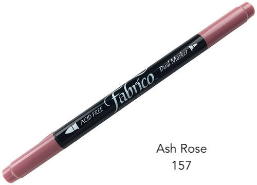 ash rose  - fabrico fabric markers by Tsukineko in Japan. Permanent light fast great range of colours.  available at 2 SewTextiles - art quilt supplies. great for quilt labels and textile art