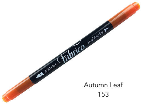 autumn leaf  - fabrico fabric markers by Tsukineko in Japan. Permanent light fast great range of colours.  available at 2 SewTextiles - art quilt supplies. great for quilt labels and textile art
