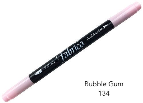 bubble gum  - fabrico fabric markers by Tsukineko in Japan. Permanent light fast great range of colours.  available at 2 SewTextiles - art quilt supplies. great for quilt labels and textile art