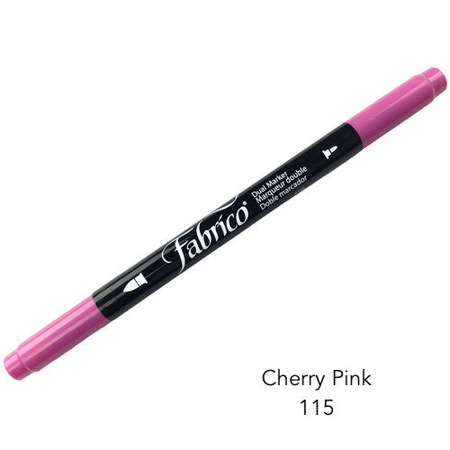 cherry pink color chart - fabrico fabric markers by Tsukineko in Japan. Permanent light fast great range of colours.  available at 2 SewTextiles - art quilt supplies. great for quilt labels and textile art