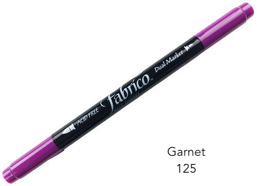 garnet  - fabrico fabric markers by Tsukineko in Japan. Permanent light fast great range of colours.  available at 2 SewTextiles - art quilt supplies. great for quilt labels and textile art