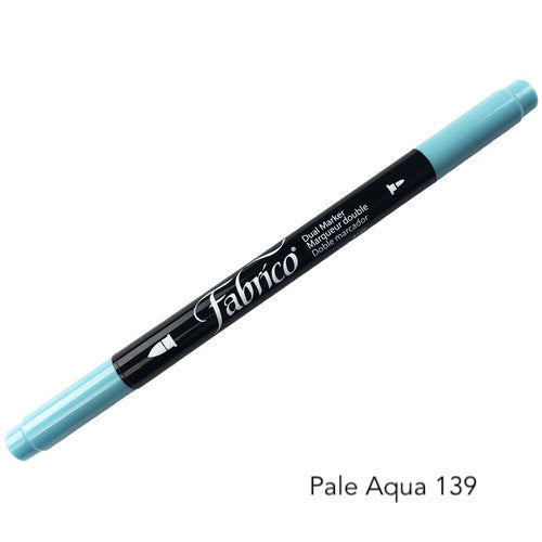pale aqua  - fabrico fabric markers by Tsukineko in Japan. Permanent light fast great range of colours.  available at 2 SewTextiles - art quilt supplies. great for quilt labels and textile art